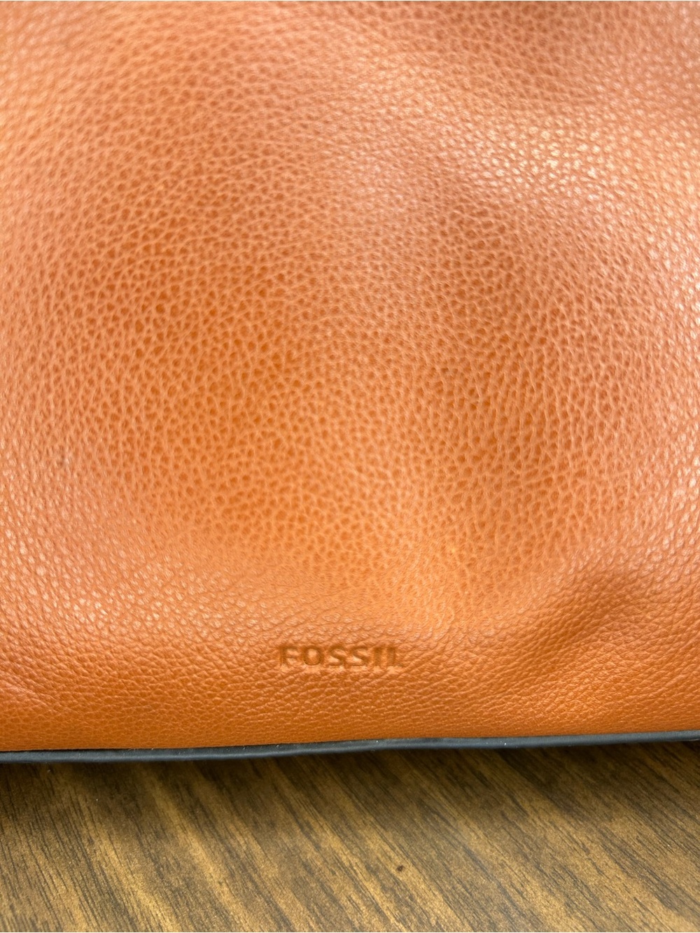 Fossil NWT Tara Crossbody Bag Black Brown Pebbled Leather - Picture 10 of 13